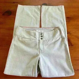 Y2K Tommy Hilfiger Jeans Women's Size 4 Bootcut Mid Rise Denim khaki Three snap